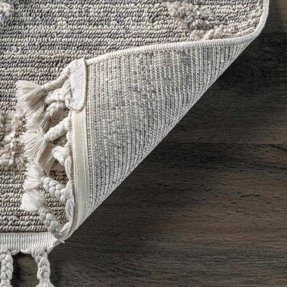 Reversible Gray Braided 25" Synthetic Easy-Care Runner Rug