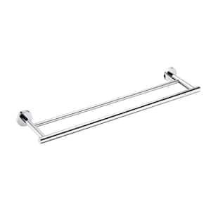23.6 in. Stainless Steel Wall Mounted Towel Bar in Chrome