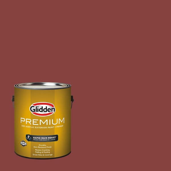 Glidden Premium 1 gal. PPG1056-7 Brick Dust Flat Exterior Latex