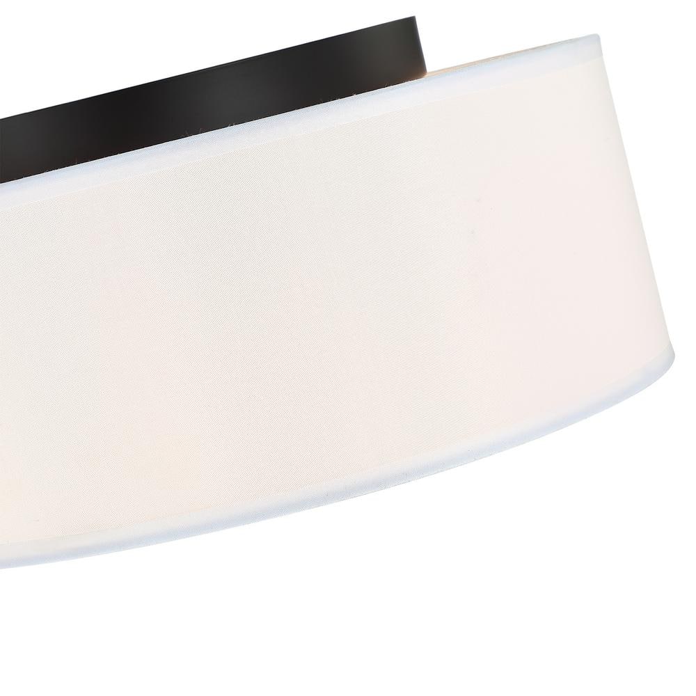 White Glass Drum Shade Flush Mount Ceiling Light
