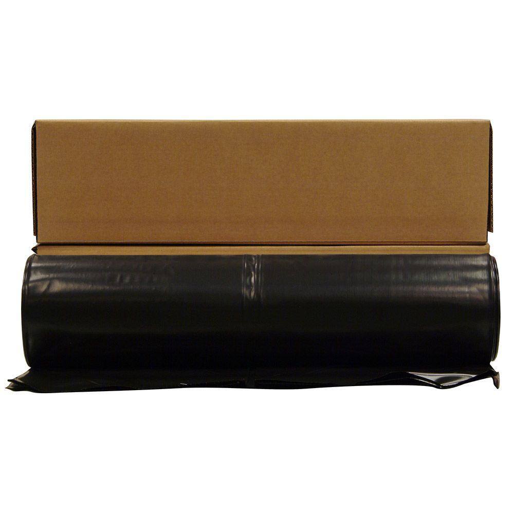 PolyAmerica 20 ft. x 100 ft. 6 mil Black Plastic Sheeting CF0620B