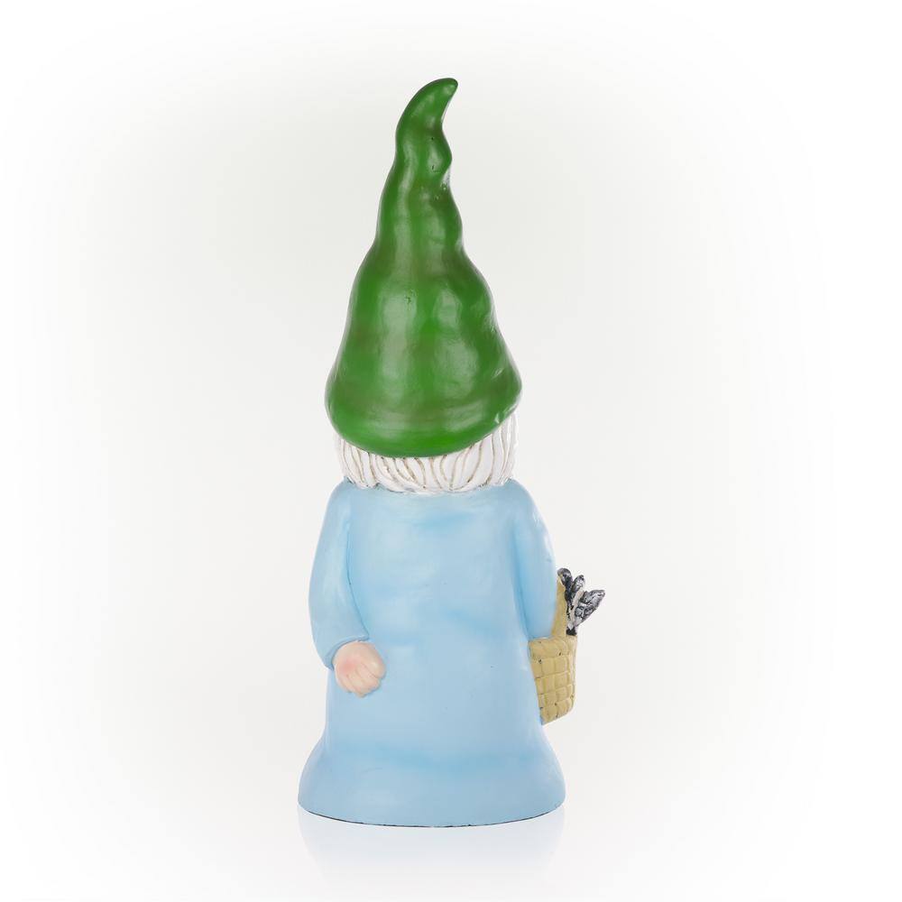 24" Multicolor Polyresin Garden Gnome with Frog Basket