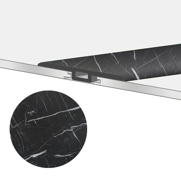 GlueCore Blackrock 1-3/4 in. W x 47-1/4 in. L x 0.27 in. T Vinyl Reducer Molding Trim