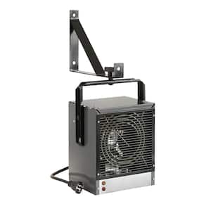 4000-Watt/240-Volt 1 Phase Fan-Force Electric Garage/Workshop Heater in Grey