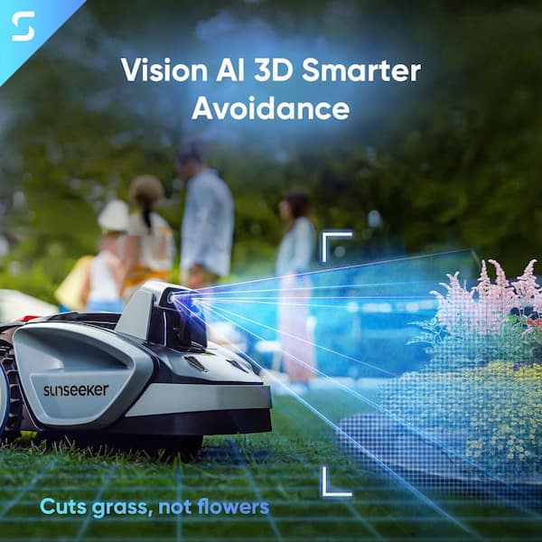 V3 Wireless Robot Lawn Mower 8 in. Cutting width 0.15 Acre/ 6,400 Sq. Ft, One-Click Mowing Automatic Lawn Mower
