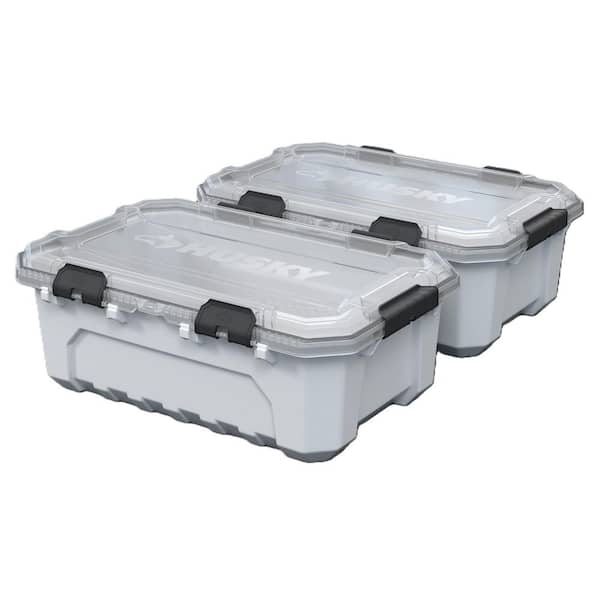 12 gal. Pro Duty Waterproof White Tote (2-Pack)