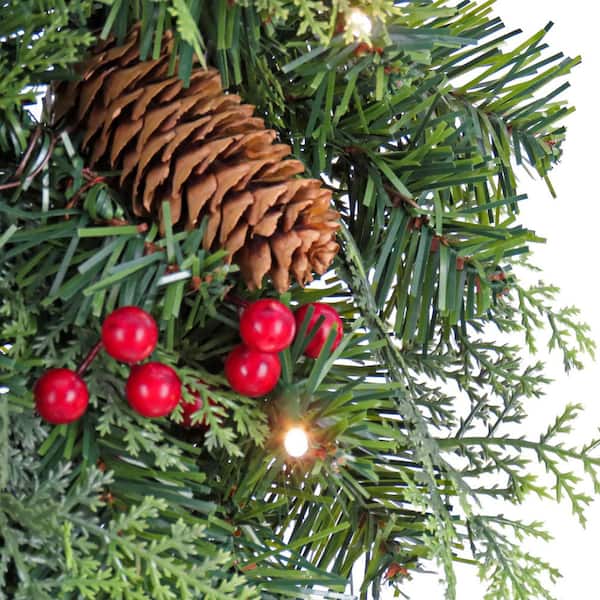 National Tree Company Pre-Lit Artificial Christmas Garland, Green, Eve