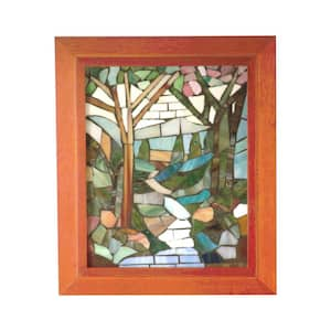 Springdale 10 in. H Waterbrook Mosaic Art Glass Wall Panel