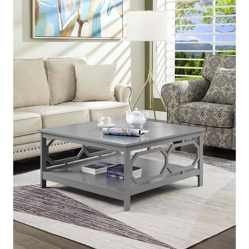 Omega Gray Square 36" Wood Coffee Table