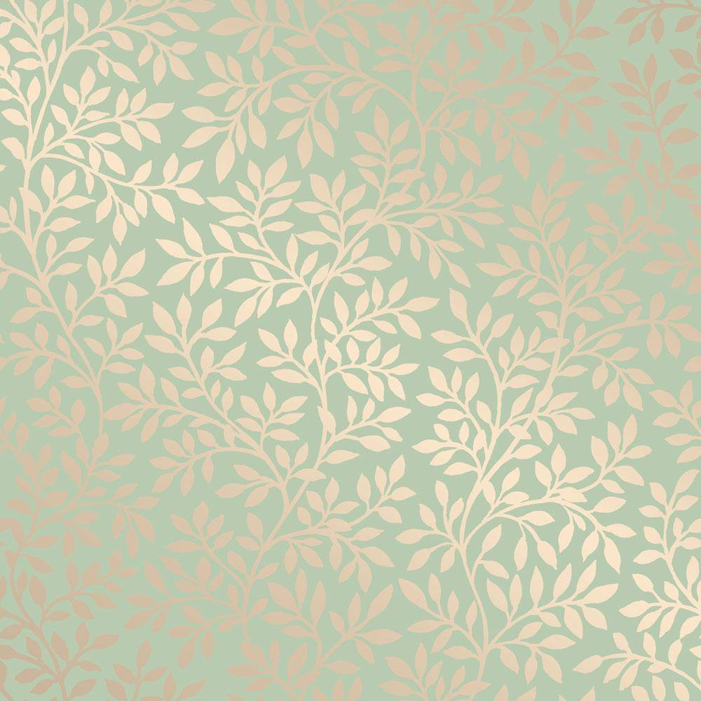 Tempaper Vintage Vine Victorian Teal Removable Peel and Stick Vinyl Wallpaper, 28 sq. ft.