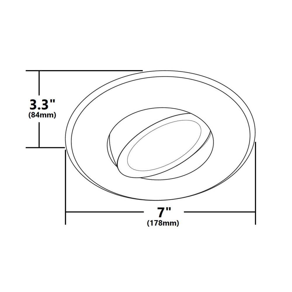 7-Inch White Aluminum LED Recessed Downlight Kit