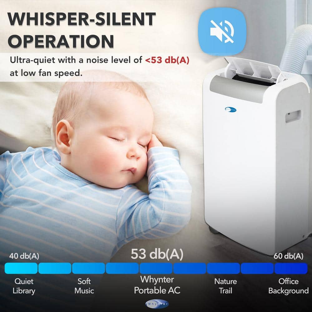 Whynter 14,000 BTU White Portable Air Conditioner with Heater and Remote