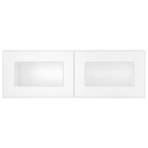 36 in. W X 12 in. D X 12 in. H in Shaker White Plywood Ready to Assemble Wall Kitchen Cabinet with 2-Doors