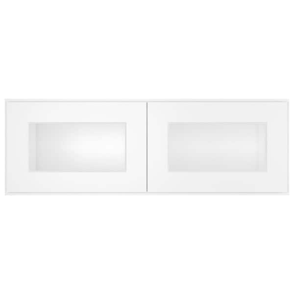 36 in. W X 12 in. D X 12 in. H in Shaker White Plywood Ready to Assemble Wall Kitchen Cabinet with 2-Doors