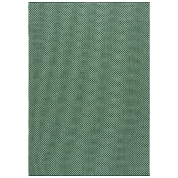 Terrace Green/Ivory 9 ft. x 12 ft. Diamond Geometric Indoor/Outdoor Area Rug