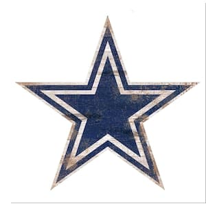 NFL Indoor Dallas Cowboys Distressed Logo Cutout Wood Sign
