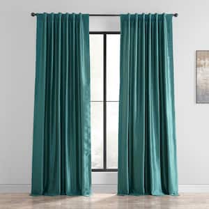 Peacock Solid Rod Pocket Room Darkening Curtain - 50 in. W x 120 in. L (1 Panel)