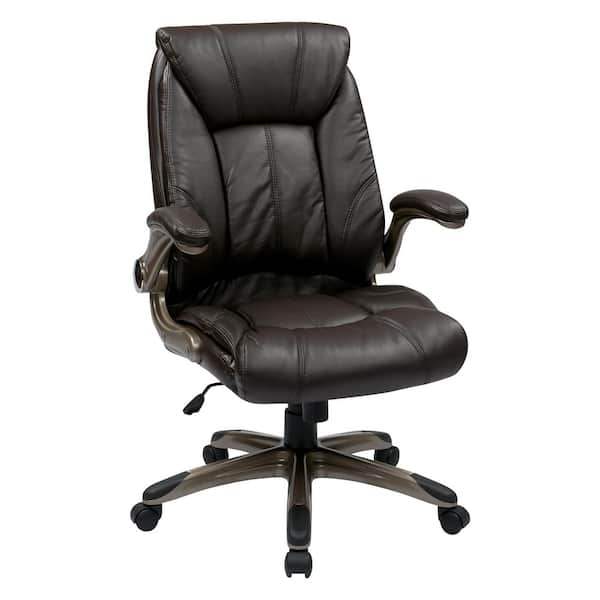 Office Star Products Faux Leather Mid Back Managers Chair