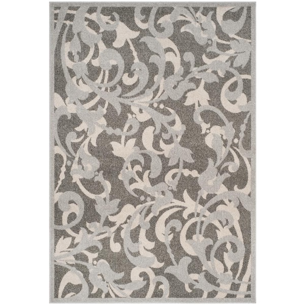 SAFAVIEH Amherst Gray/Light Gray 5 ft. x 8 ft. Border Area Rug