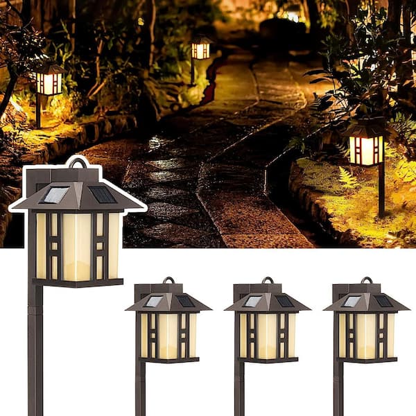 Solar Pathway Lights, Solar Outdoor Lights Pathway，4 Pack