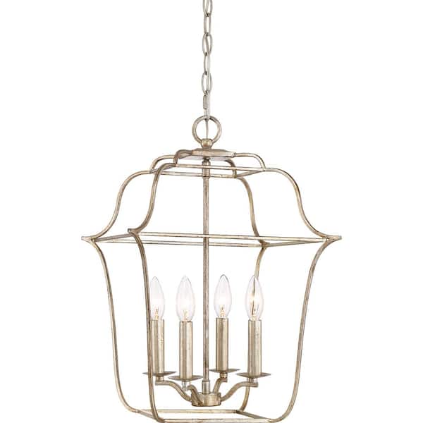 Gallery 4-Light Century Silver Leaf Pendant