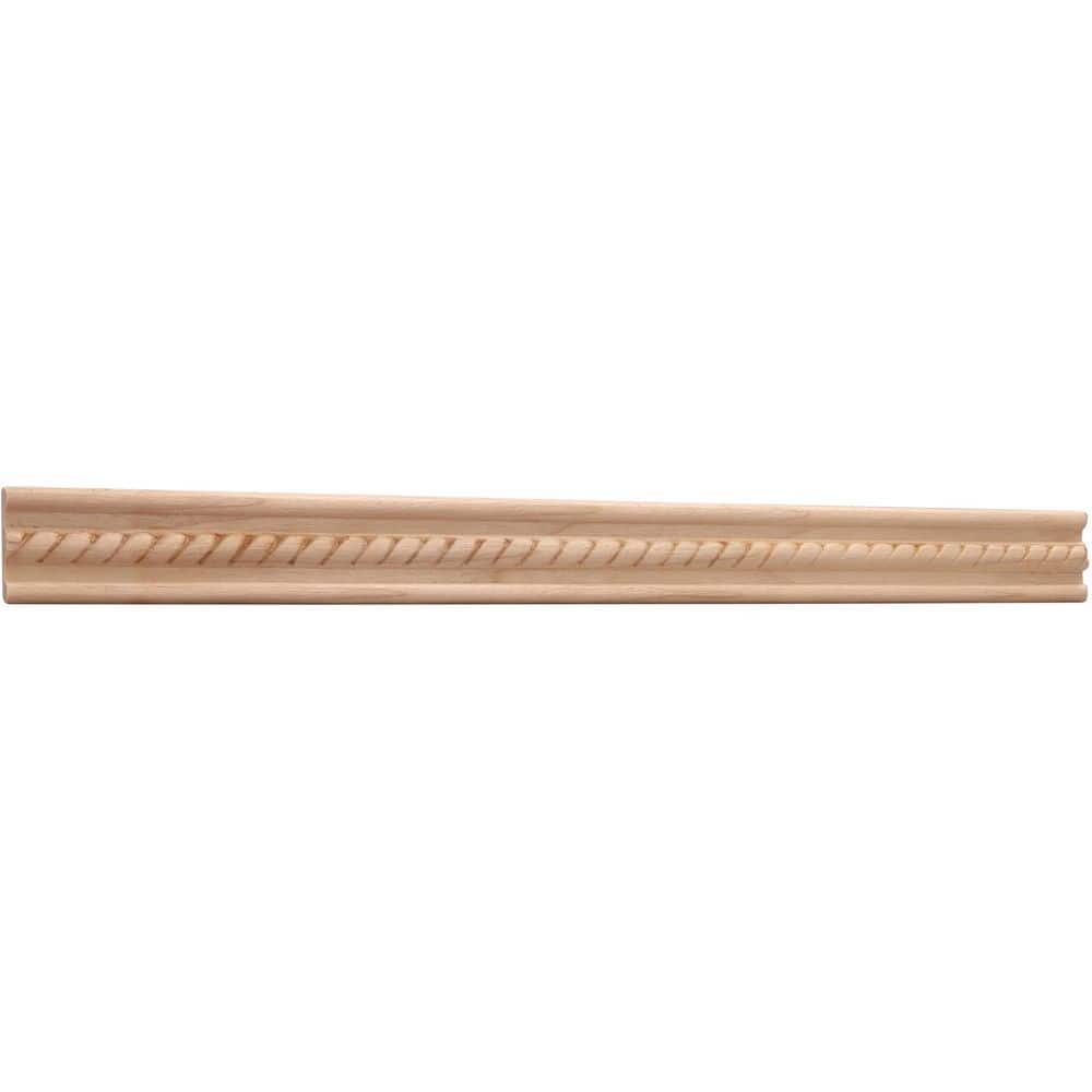 Ornamental Mouldings 311 7/32 in. x 1 in. x 96 in. White Hardwood ...