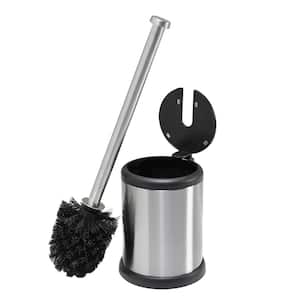 Self Closing Lid Stainless Steel Toilet Brush and Holder