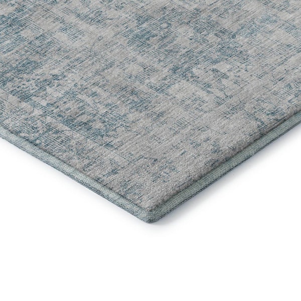 Mayfield Premium Machine Washable Abstract AMF1229 Sky 10 ft. x 14 ft. Area Rug