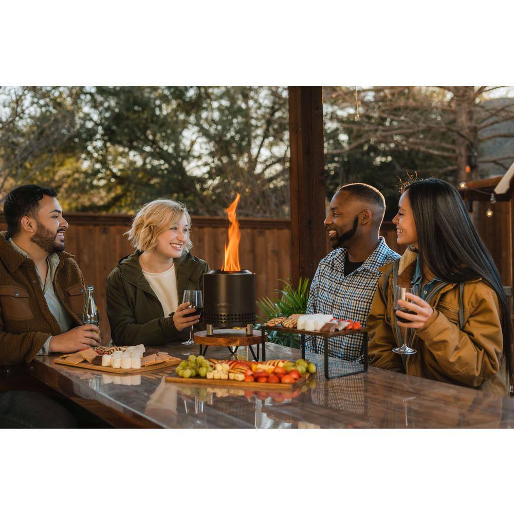 Mesa XL Ash Stainless Steel Tabletop Fire Pit with Stand