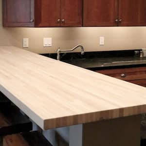 Unfinished Maple 4 ft. L x 25 in. D x 1.5 in. T Butcher Block Countertop