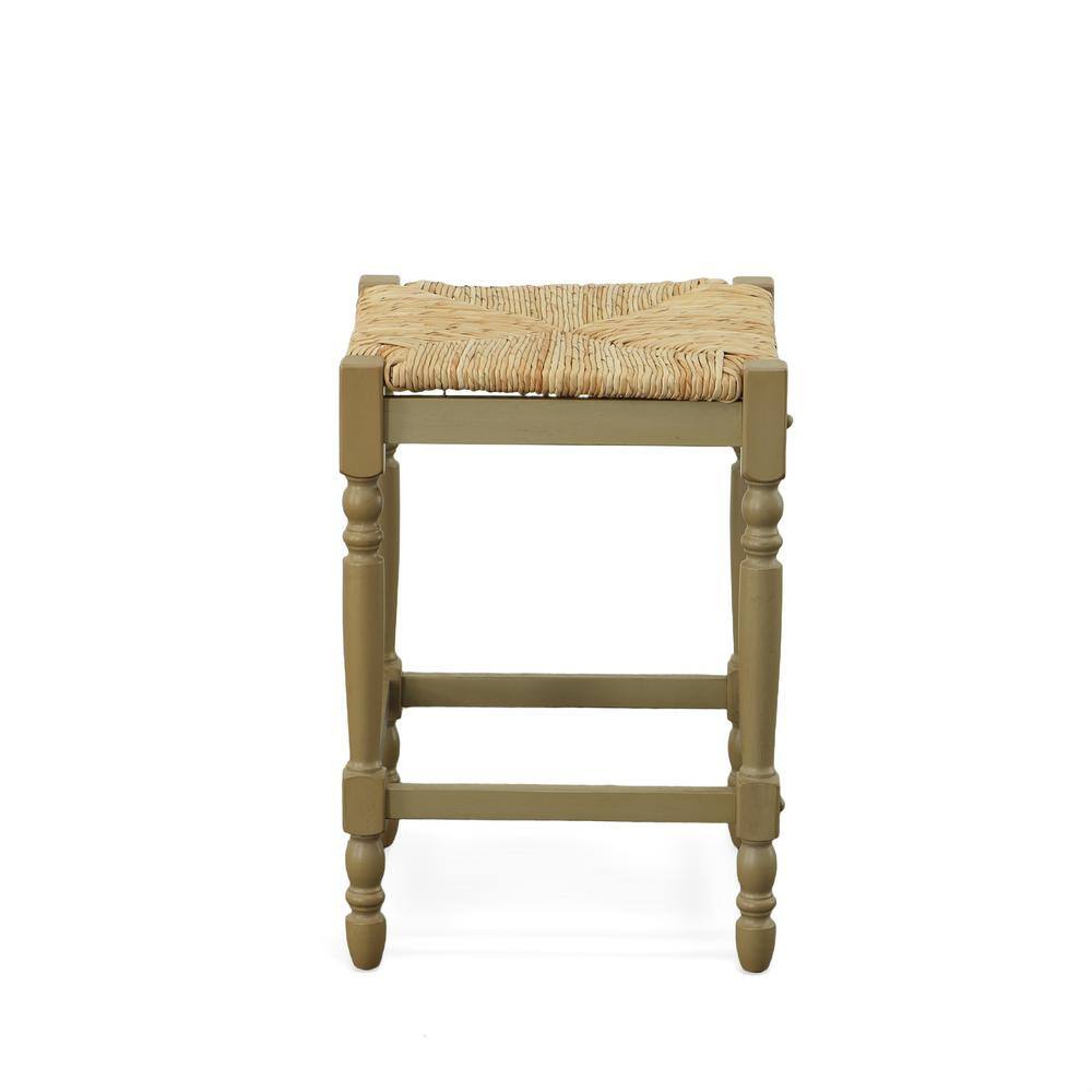 Weathered Gray Backless Wood Counter Height Stool