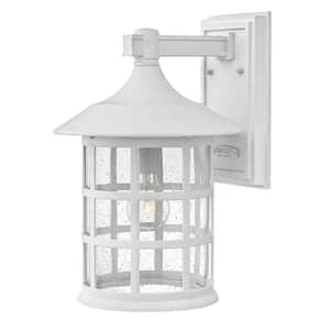 Freeport 1-Light Textured White Outdoor Wall Sconce