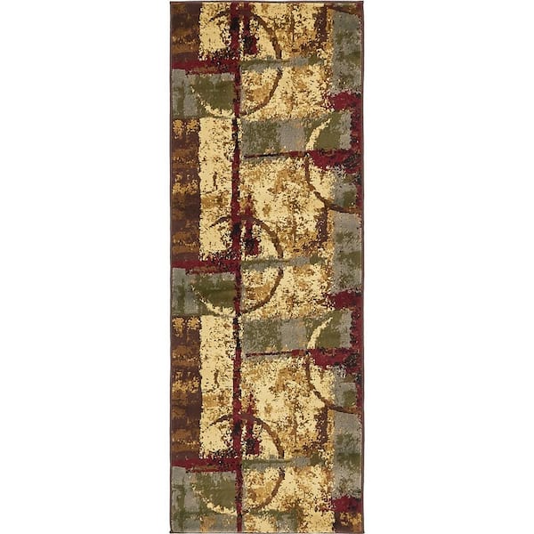 Unique Loom Barista Catuai Multi 2' 2 x 6' 0 Runner Rug