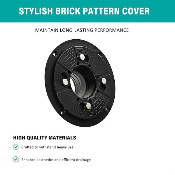 Tahanbath Shower Drain Base with Adjustable Ring + Rubber