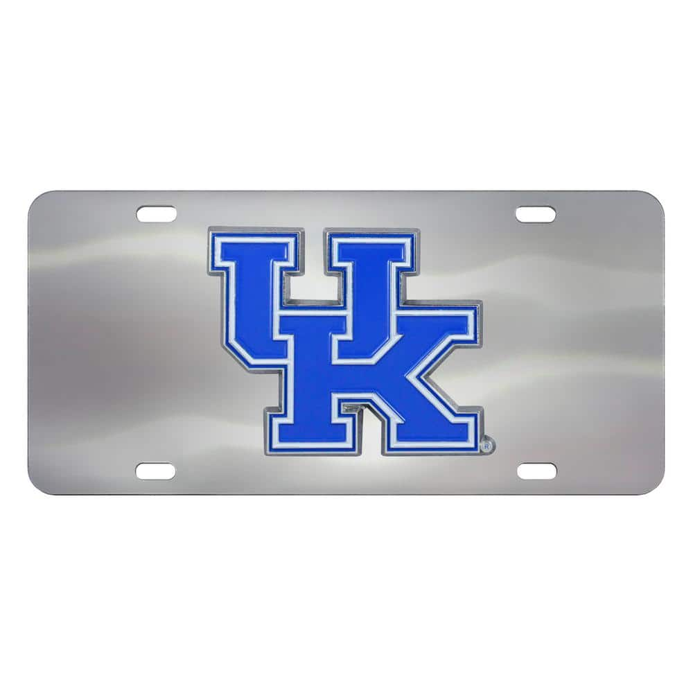 FANMATS 6 In X 12 In NCAA University Of Kentucky Stainless Steel Die   Metallics Fanmats License Plate Frames 24521 64 1000 