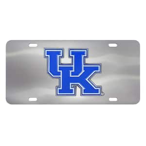 6 in. x 12 in. NCAA University of Kentucky Stainless Steel Die Cast License Plate