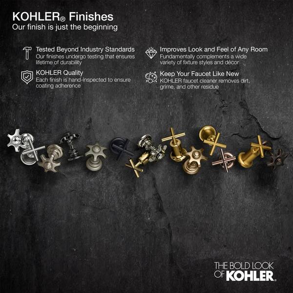 KOHLER Devonshire Rite-Temp 1-Handle Wall-Mount Tub and Shower Faucet Trim Kit in Polished Brass (Valve not included)