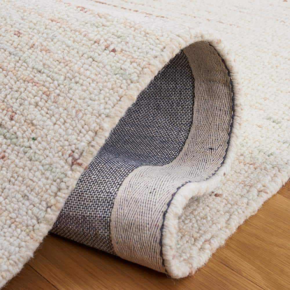 Ivory Elegance Abstract Hand-Tufted Wool Rug - 6' x 9'