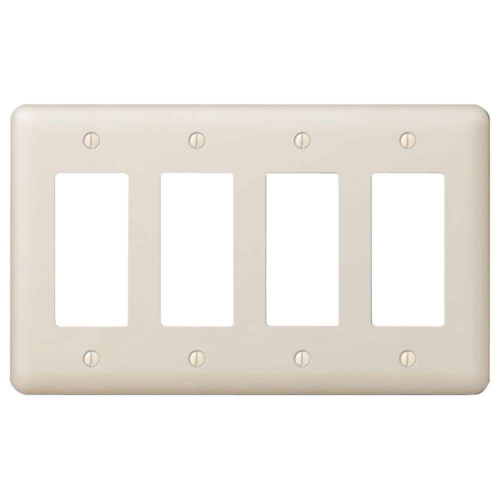 Declan 4 Gang Rocker Steel Wall Plate - Almond price history on PriceWatchPro