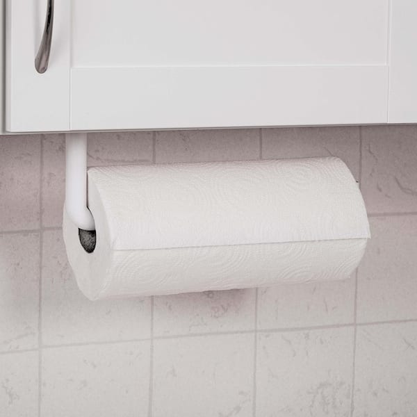 White Swivel Paper Towel Holder, Bathroom Paper Towel Holder Home Depot