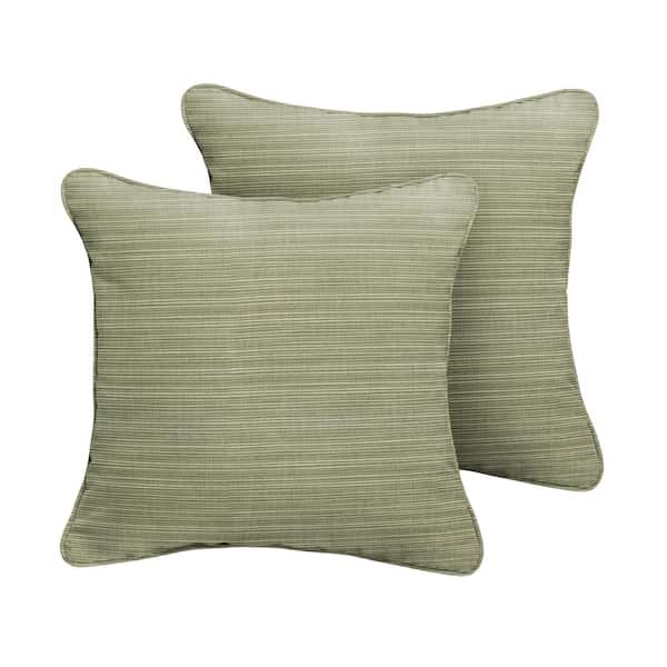 SORRA HOME Sunbrella Dupione Laurel Outdoor Corded Throw Pillows (2-Pack)