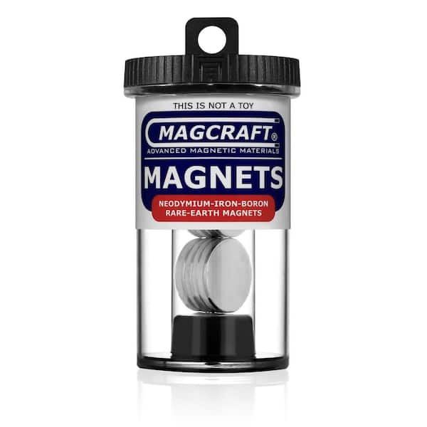 Magcraft Rare Earth 3/4 in. x 1/16 in. Disc Magnet (10-Pack