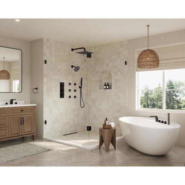 YAWWALK Thermostatic Triple Handles 8-Spray Dual Shower Head