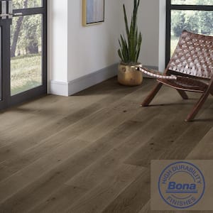 Stone Cutter White Oak 5/8 in. T x 7.5 in. W Water Resistant Wire Brushed Engineered Hardwood Flooring (26.99 sqft/case)