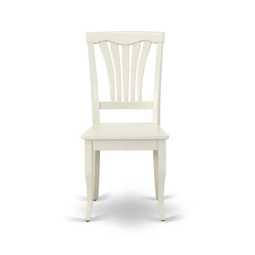 Linen White Round Wood Dining Set with 4 Chairs