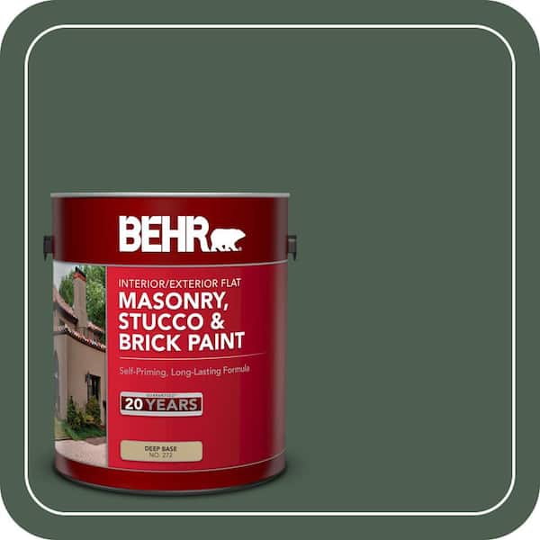 1 gal. #N400-7 Vine Leaf Flat Interior/Exterior Masonry, Stucco and Brick Paint