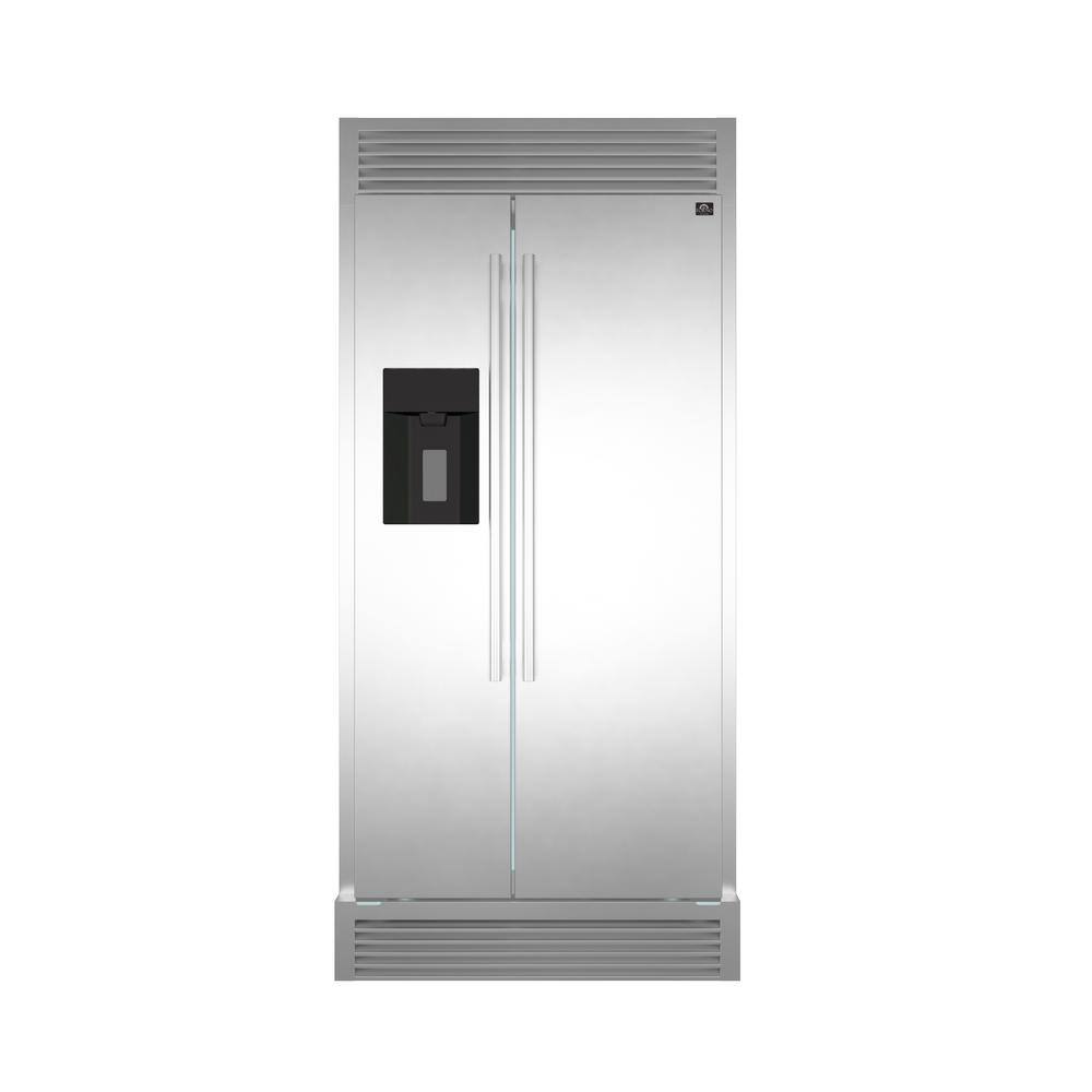 Forno Salerno 36 in. Side by Side French Door Refrigerator with