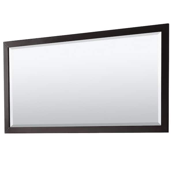 Daria 70 in. W x 36 in. H Rectangular Framed Wall Bathroom Vanity Mirror in Dark Espresso