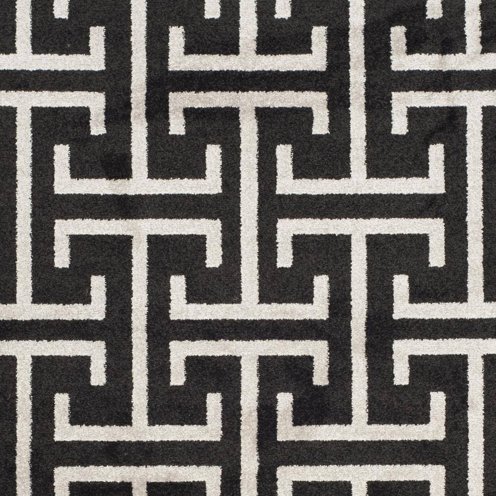 Gray and Anthracite 9' x 12' Reversible Synthetic Area Rug
