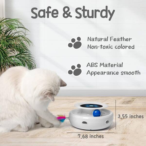 thumbnail image 2 of Charging Cat Toy Gardner 5-in-1 Interactive Cat Toy - Automatic Laser, Moving Feather & Track Balls For Indoor Cats Automatic Laser Cat Toy 2 of 10